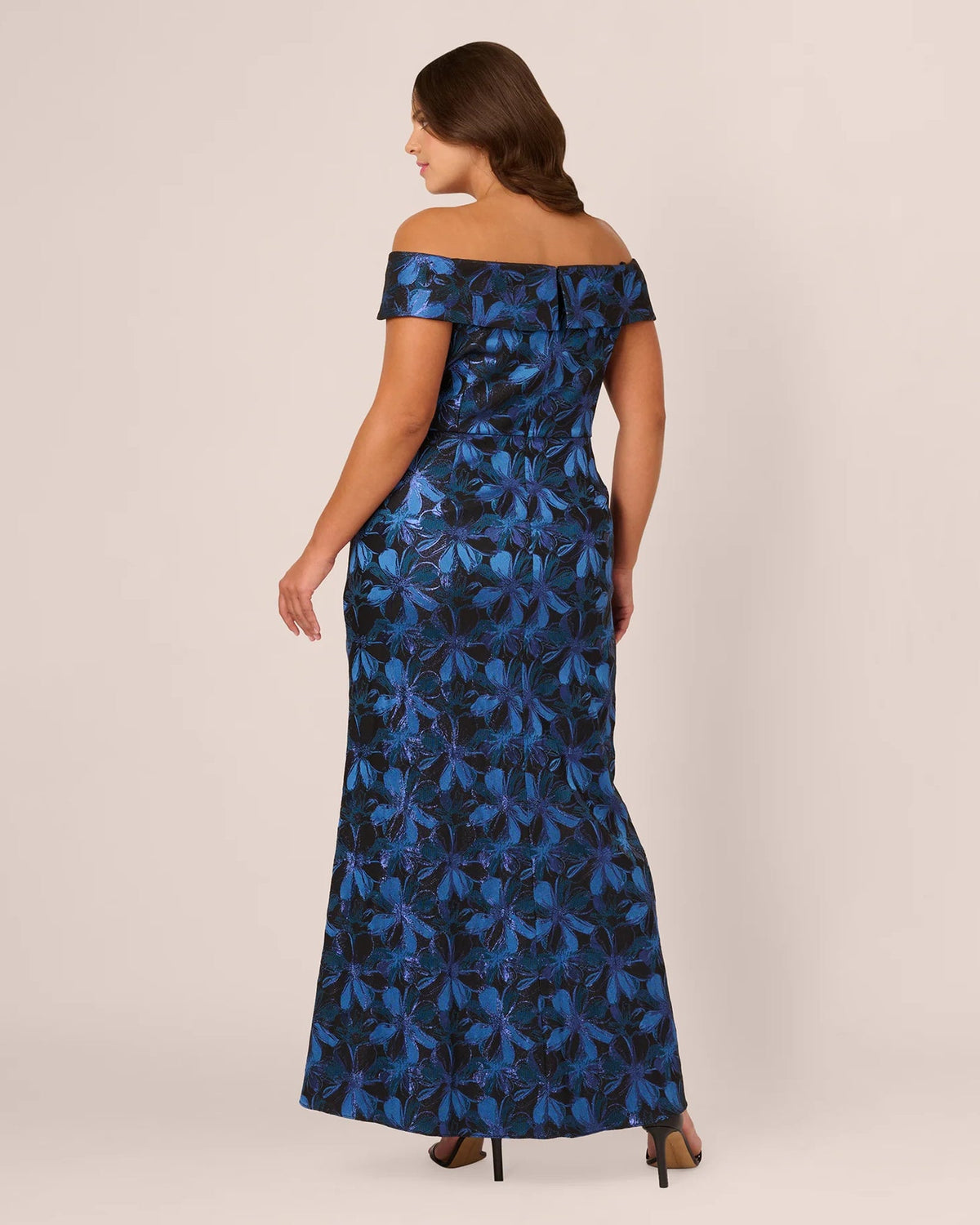 off shoulder mermaid floor-length mother of the bride dress - image 5