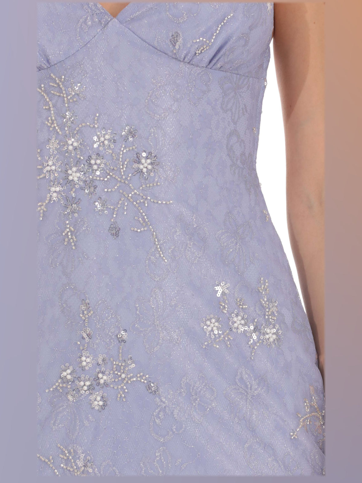 Lavender bridesmaid dress with a-line shape