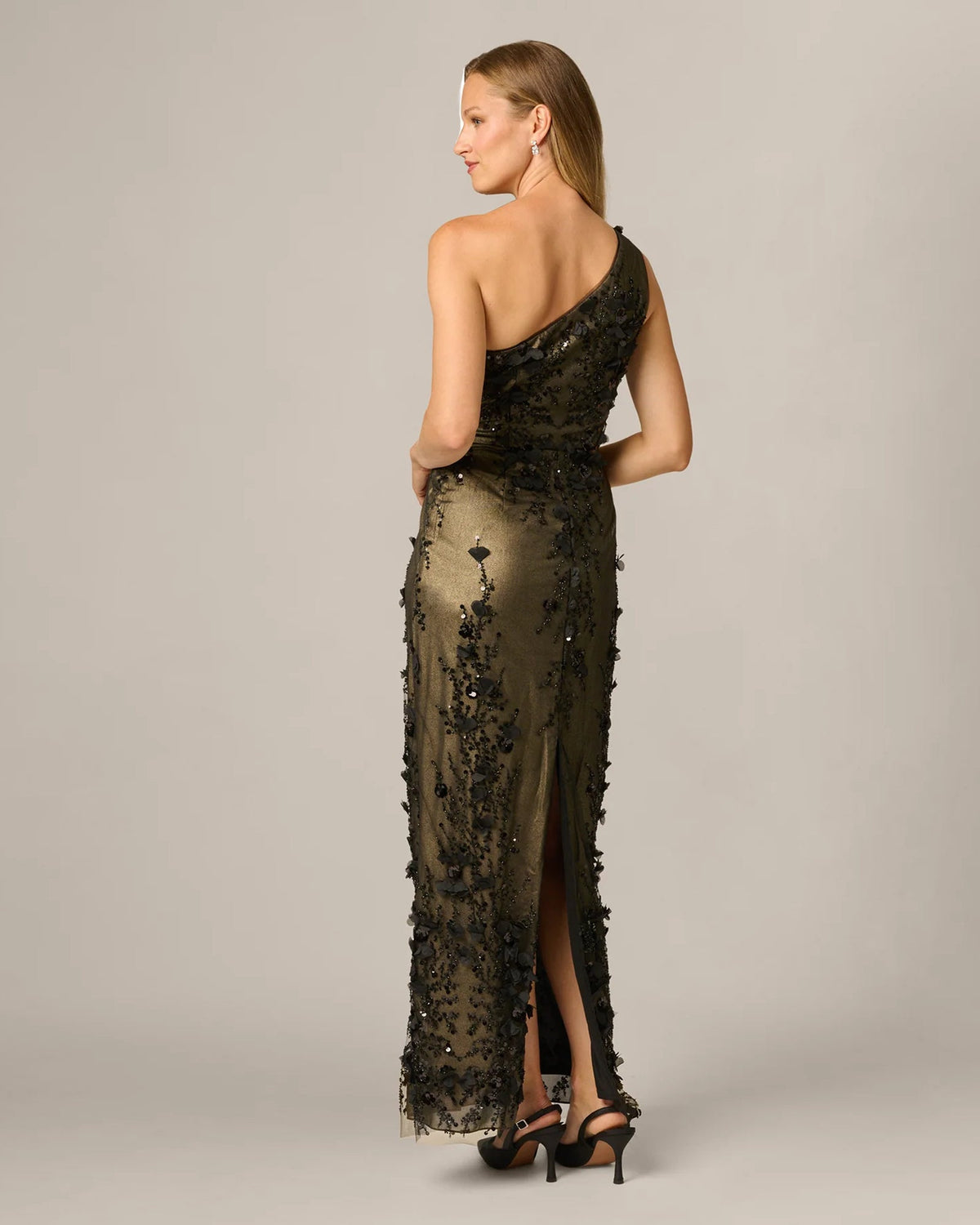 one-shoulder a-line maxi mother of the bride dress - image 5