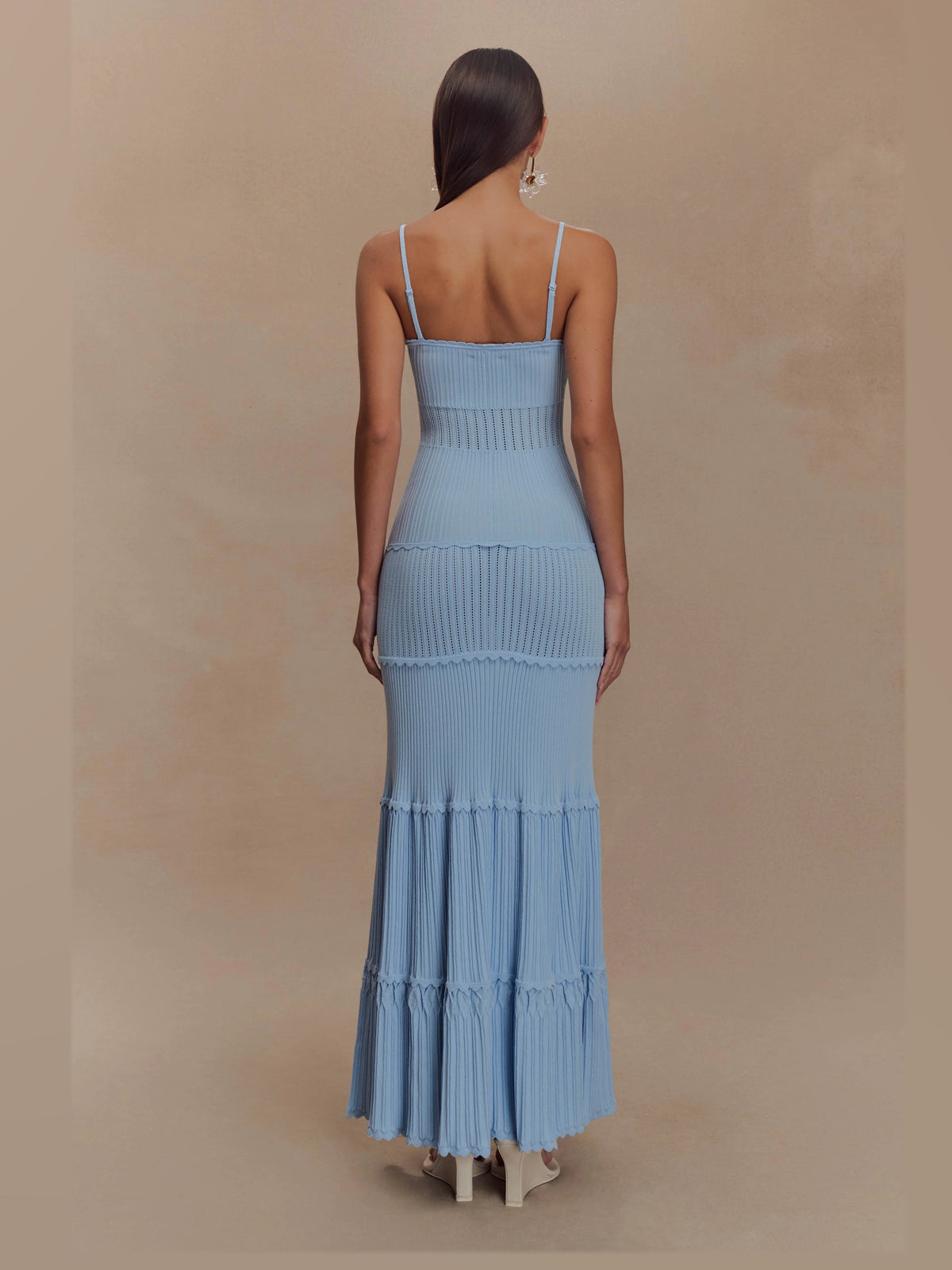 Cornflower Blue formal dress with a-line shape