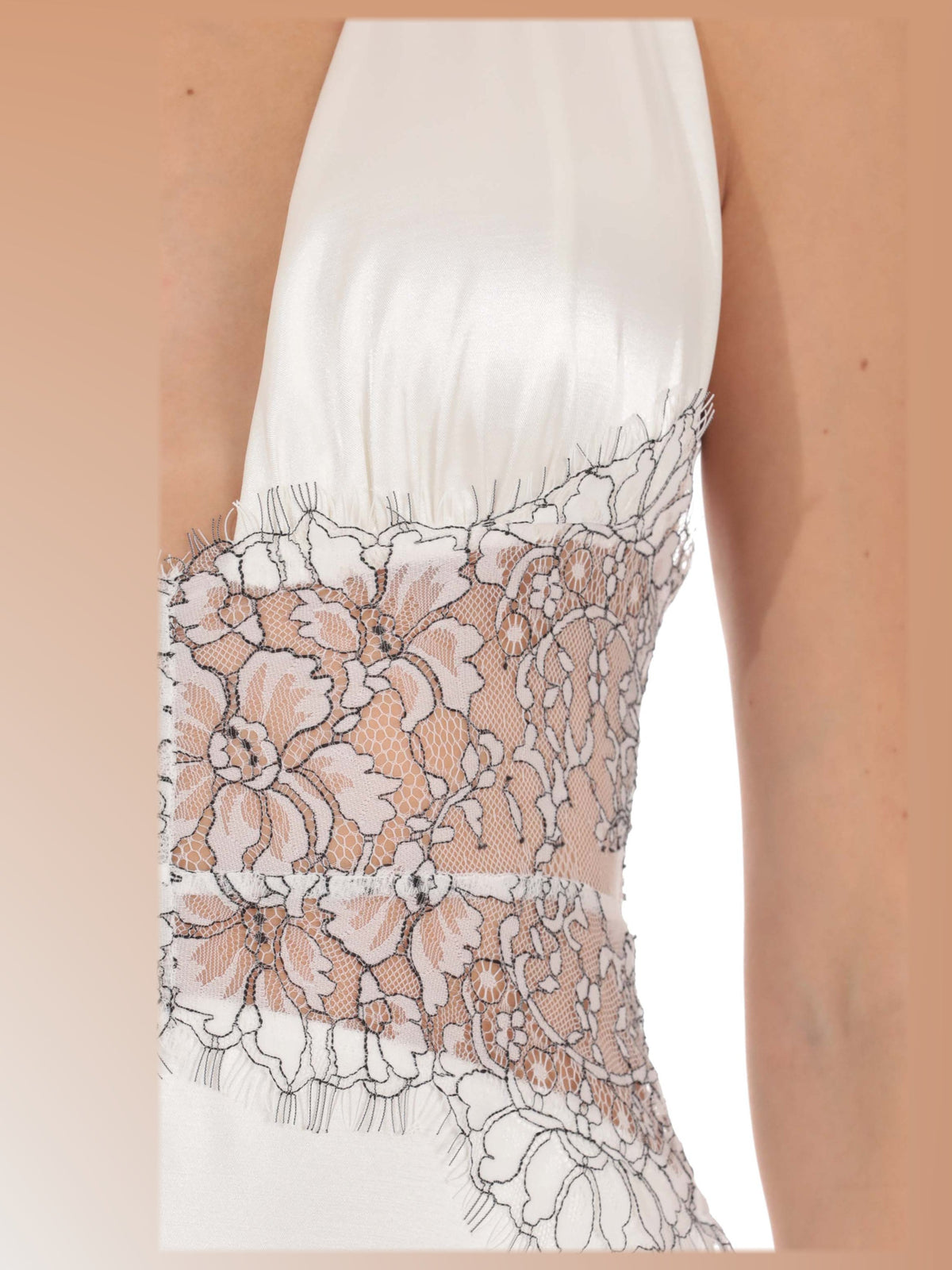 Ivory bridesmaid dress with a-line shape