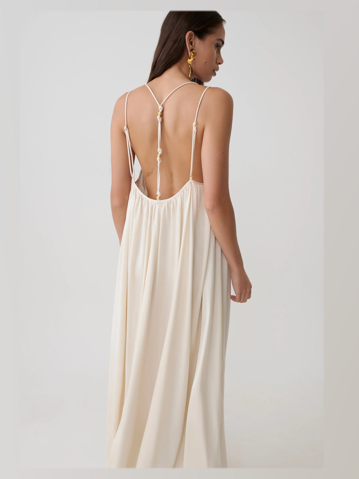 Buttercream formal dress with a-line shape