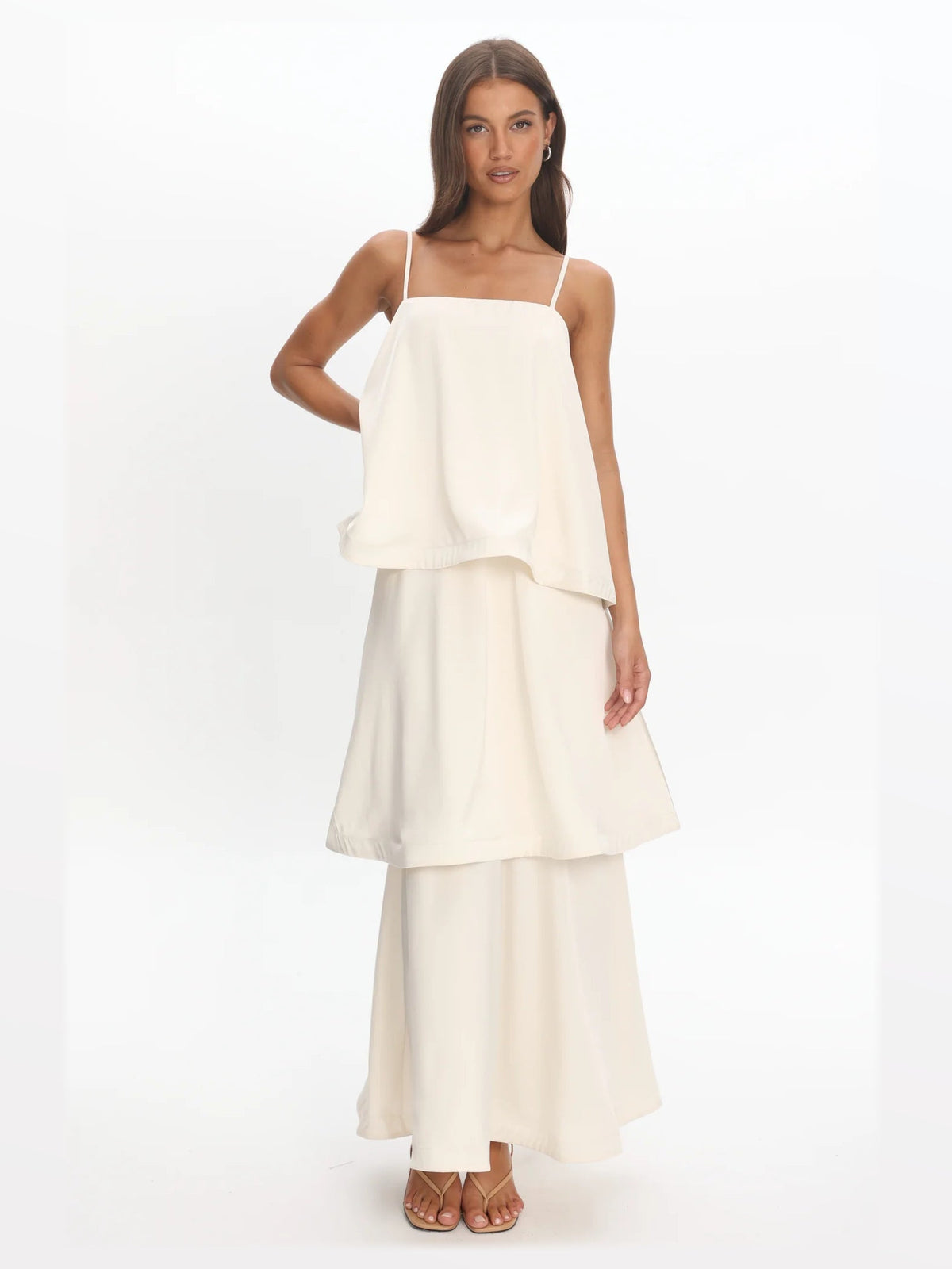 Ivory formal dress with a-line shape