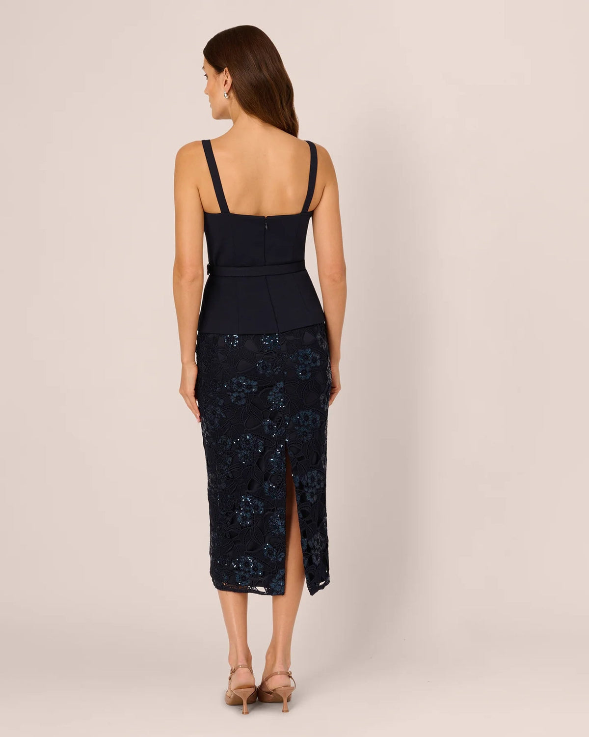 sleeveless a-line midi mother of the bride dress - image 5
