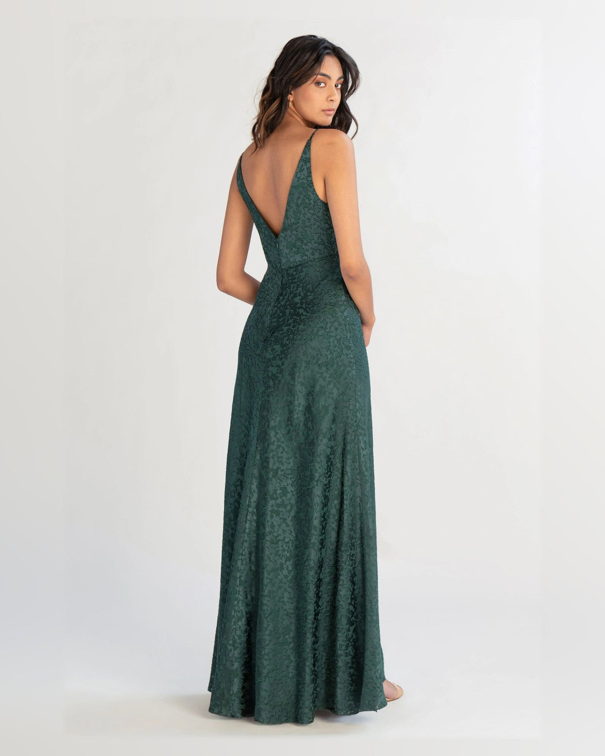 v neck empire-waist floor-length formal dress - image 5