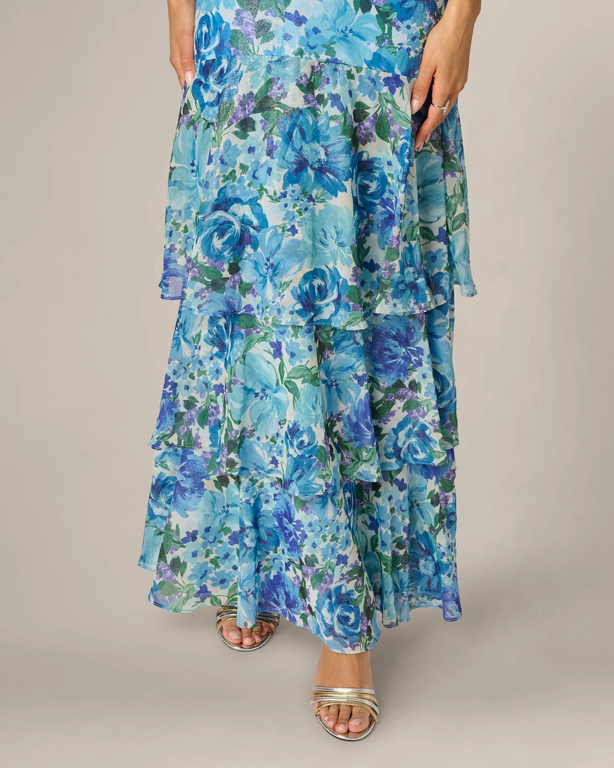 halter neck a-line maxi mother of the bride dress - image 5