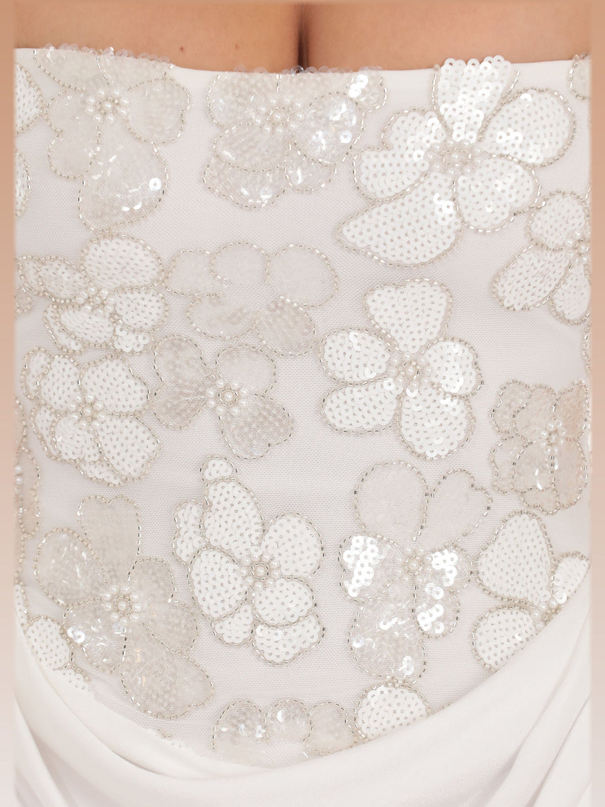 Ivory bridesmaid dress with a-line shape