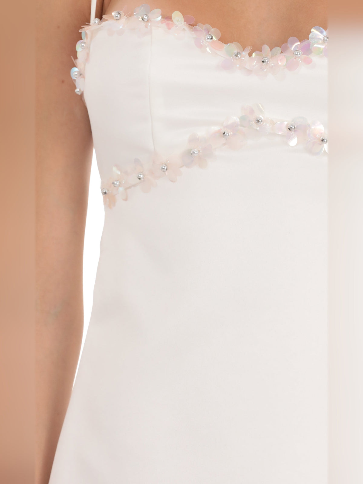 White homecoming dress with a-line shape