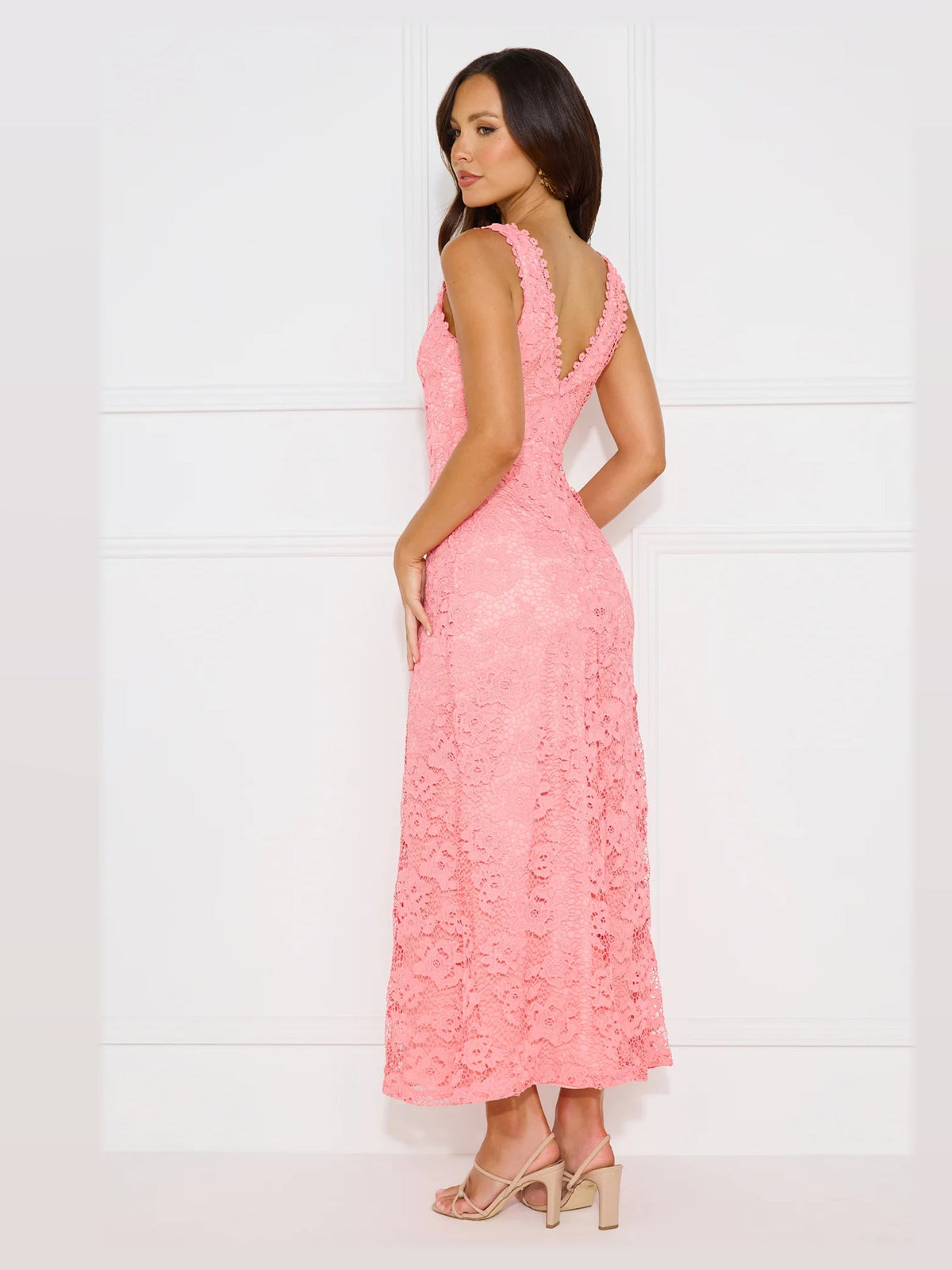 Pink formal dress with a-line shape