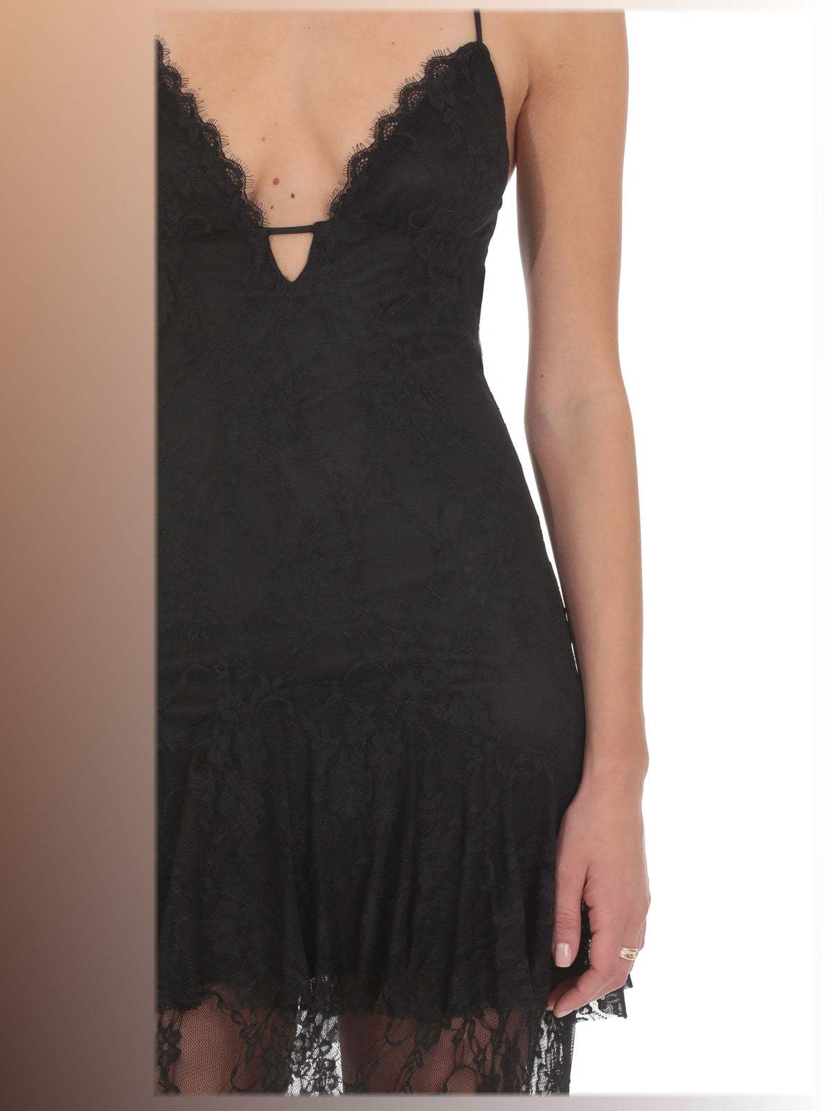Black bridesmaid dress with a-line shape