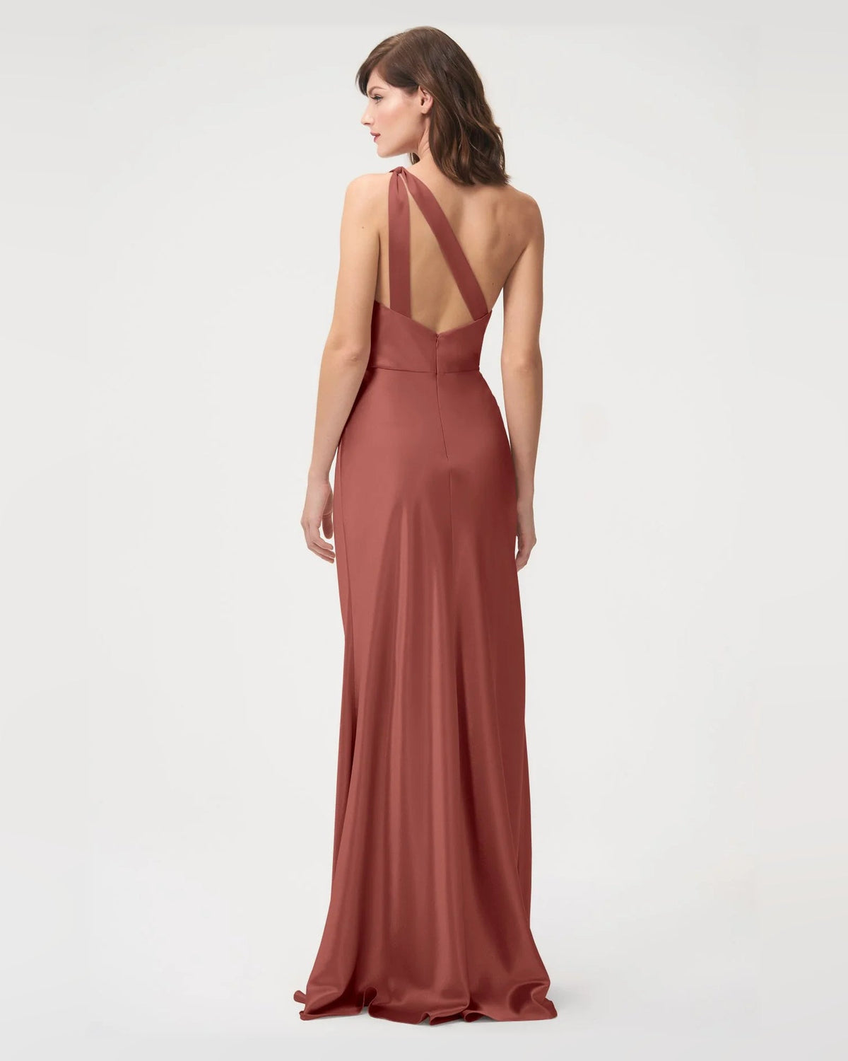 one shoulder a-line floor-length formal dress - image 5