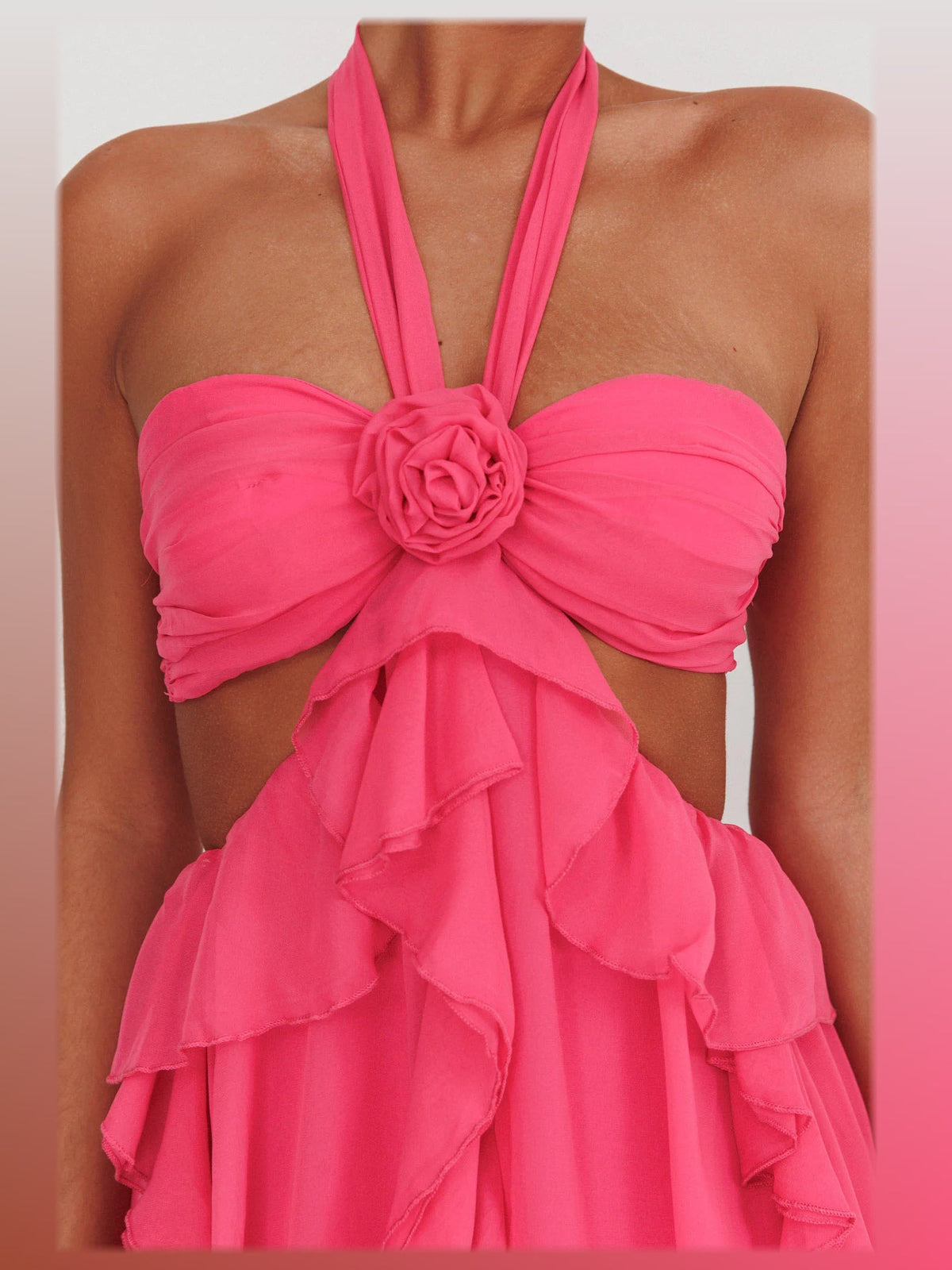 Fuchsia formal dress with a-line shape