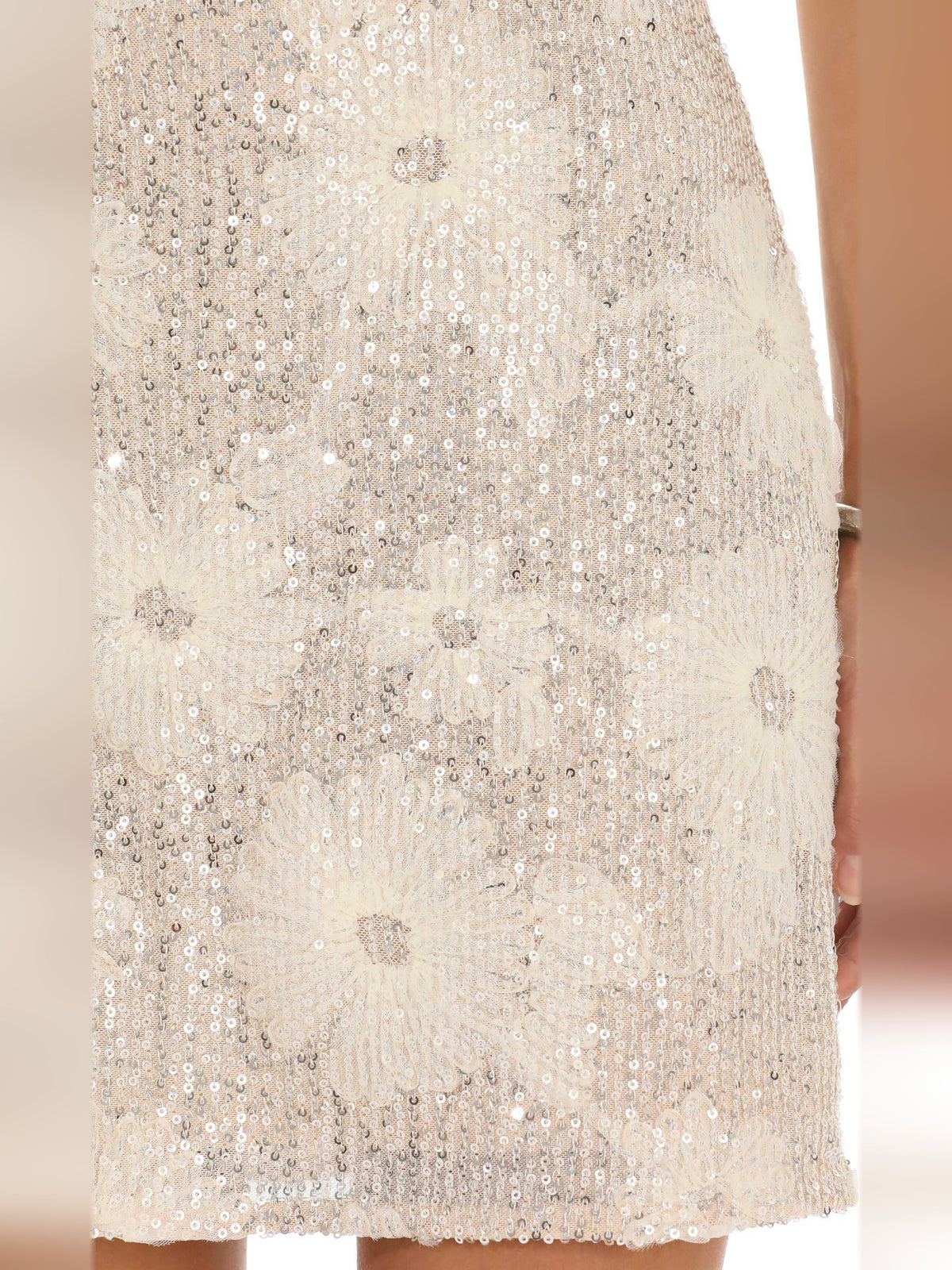 Cream homecoming dress with a-line shape