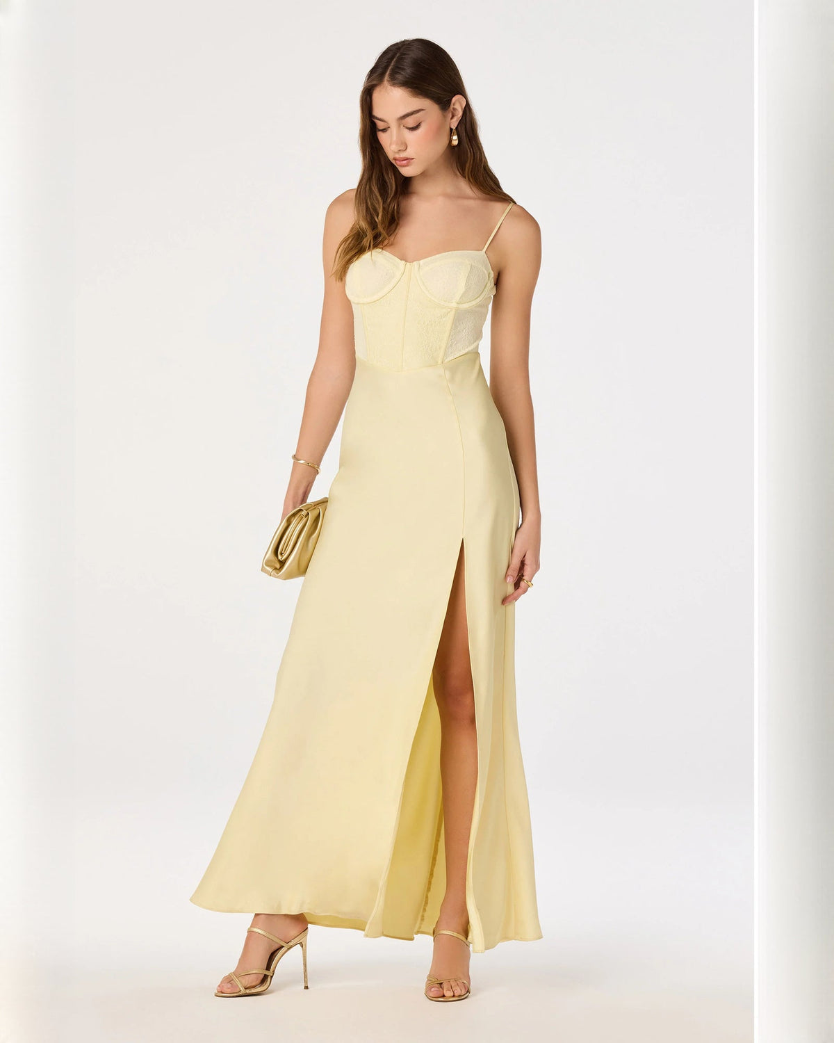 sweetheart satin a-line maxi bridesmaid dress - image 5