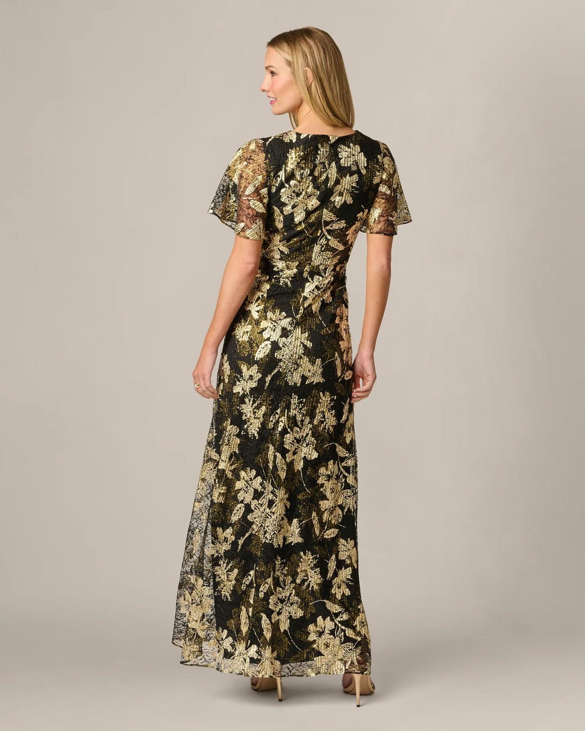 spaghetti strap a-line maxi mother of the bride dress - image 5