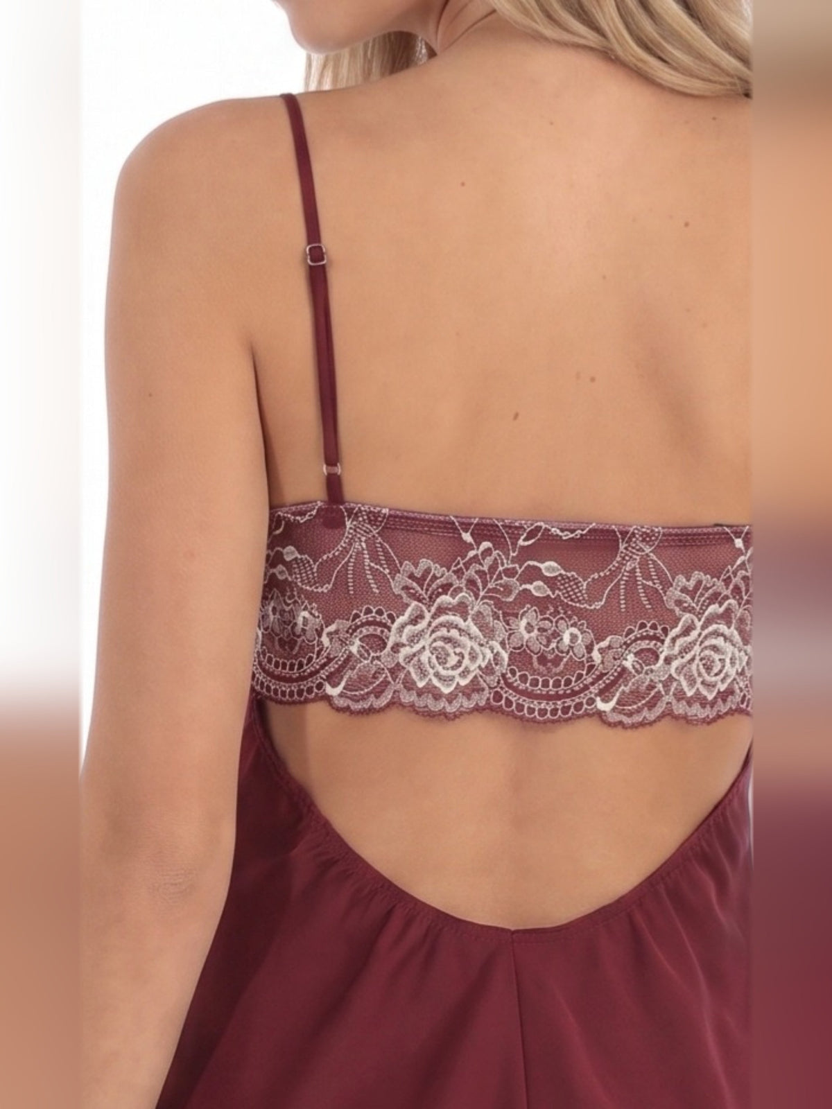 Burgundy homecoming dress with a-line shape