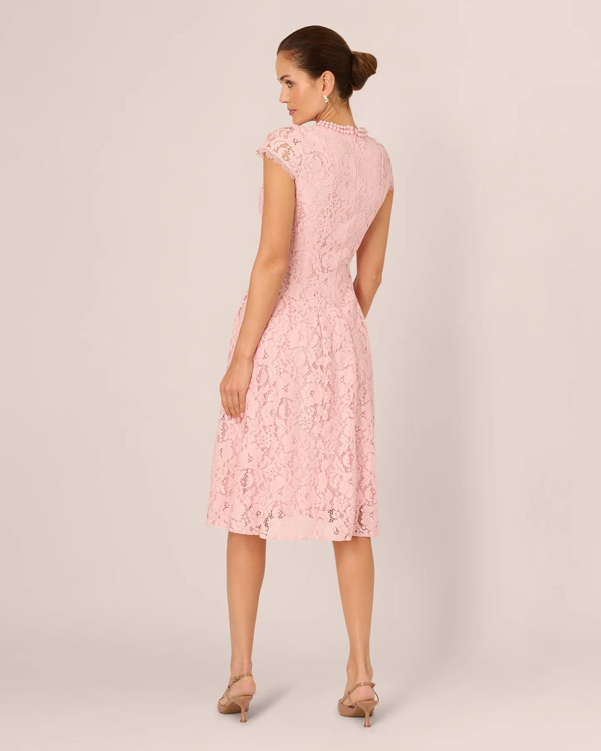 cap-sleeve a-line midi mother of the bride dress - image 5