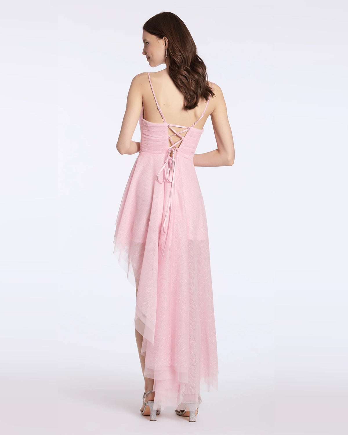 spaghetti strap a-line maxi homecoming dress - image 5