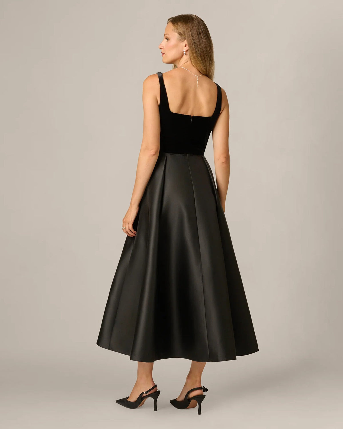 square neck a-line maxi mother of the bride dress - image 5