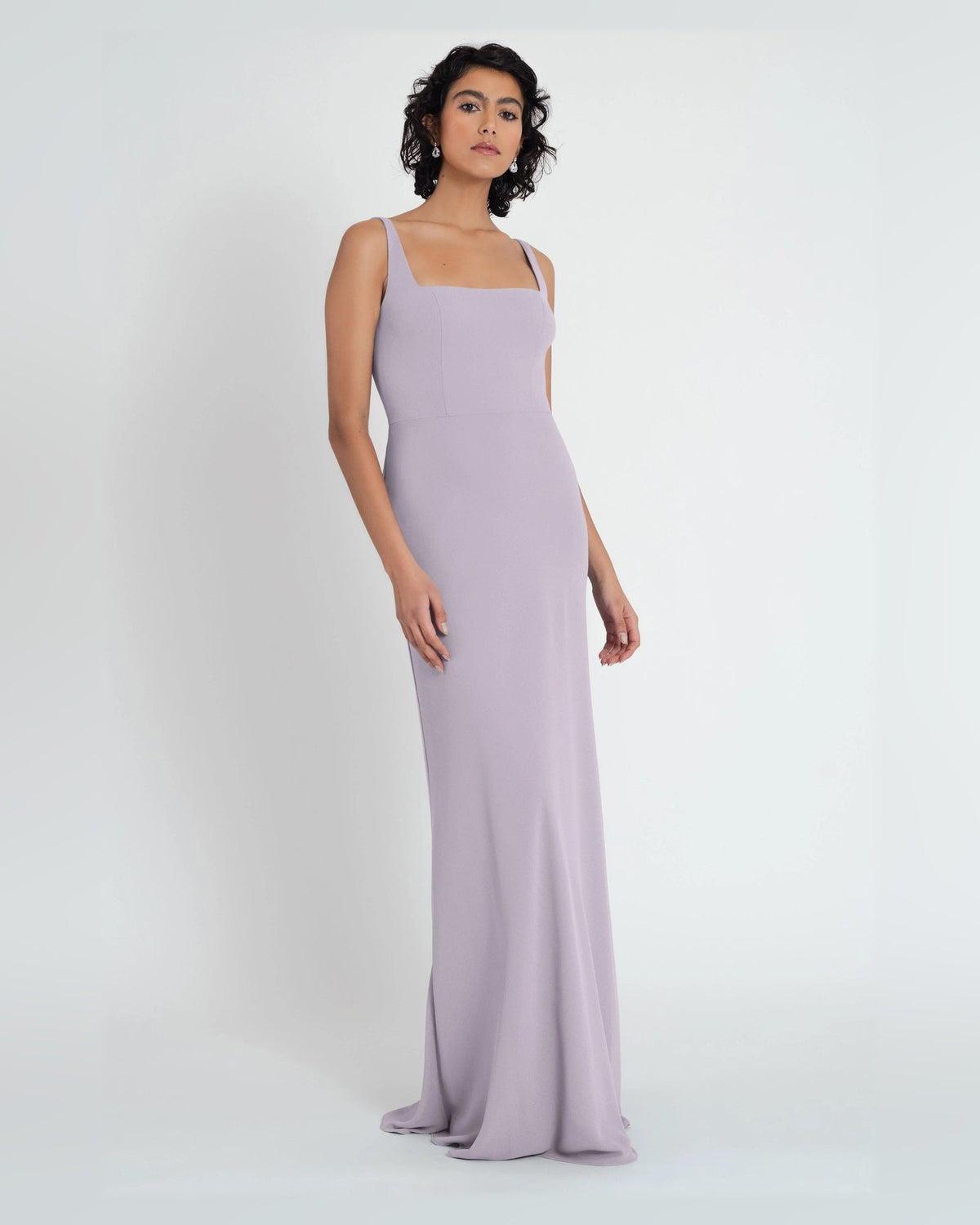 square neck a-line floor-length formal dress - image 5