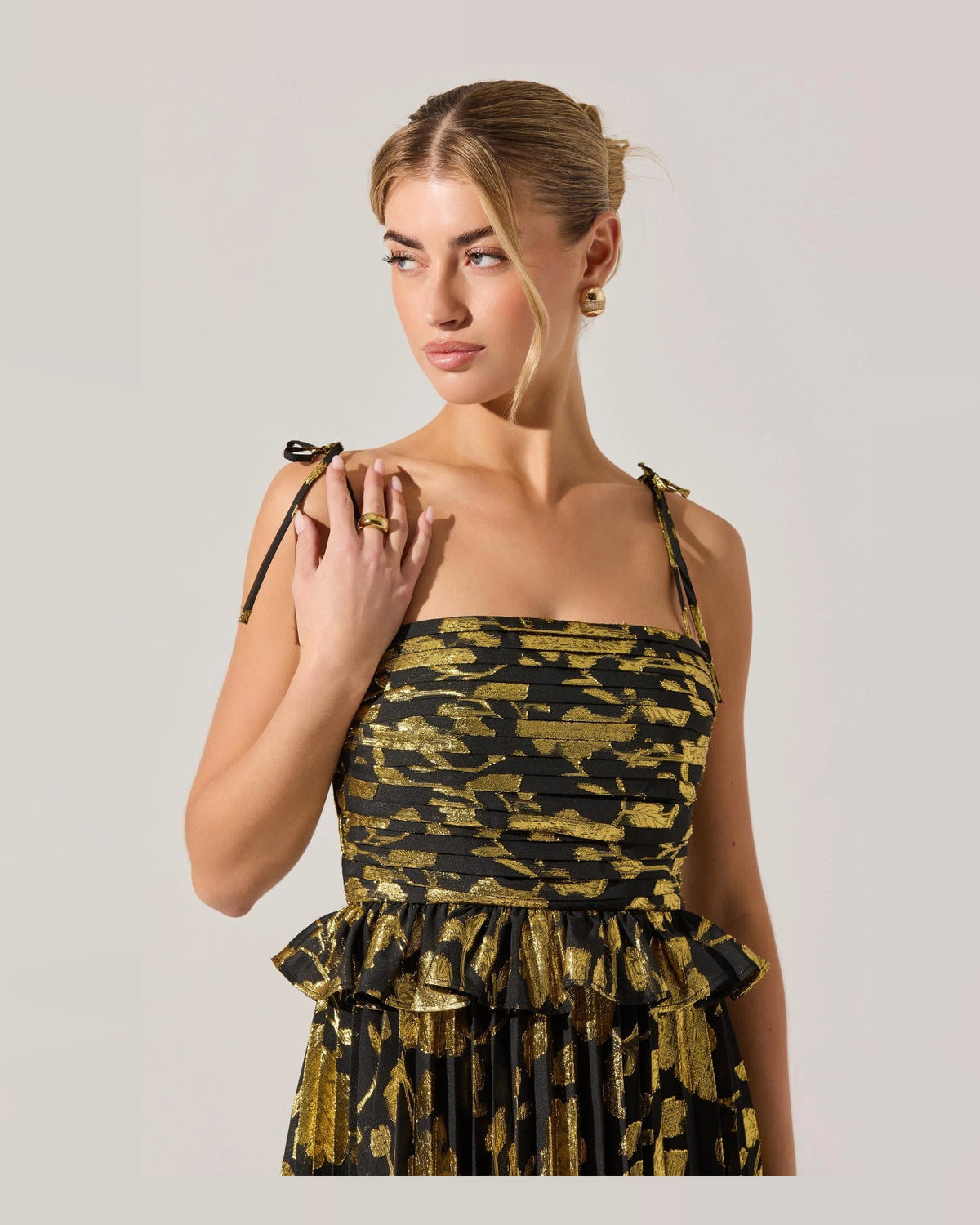spaghetti strap a-line maxi formal dress - image 5