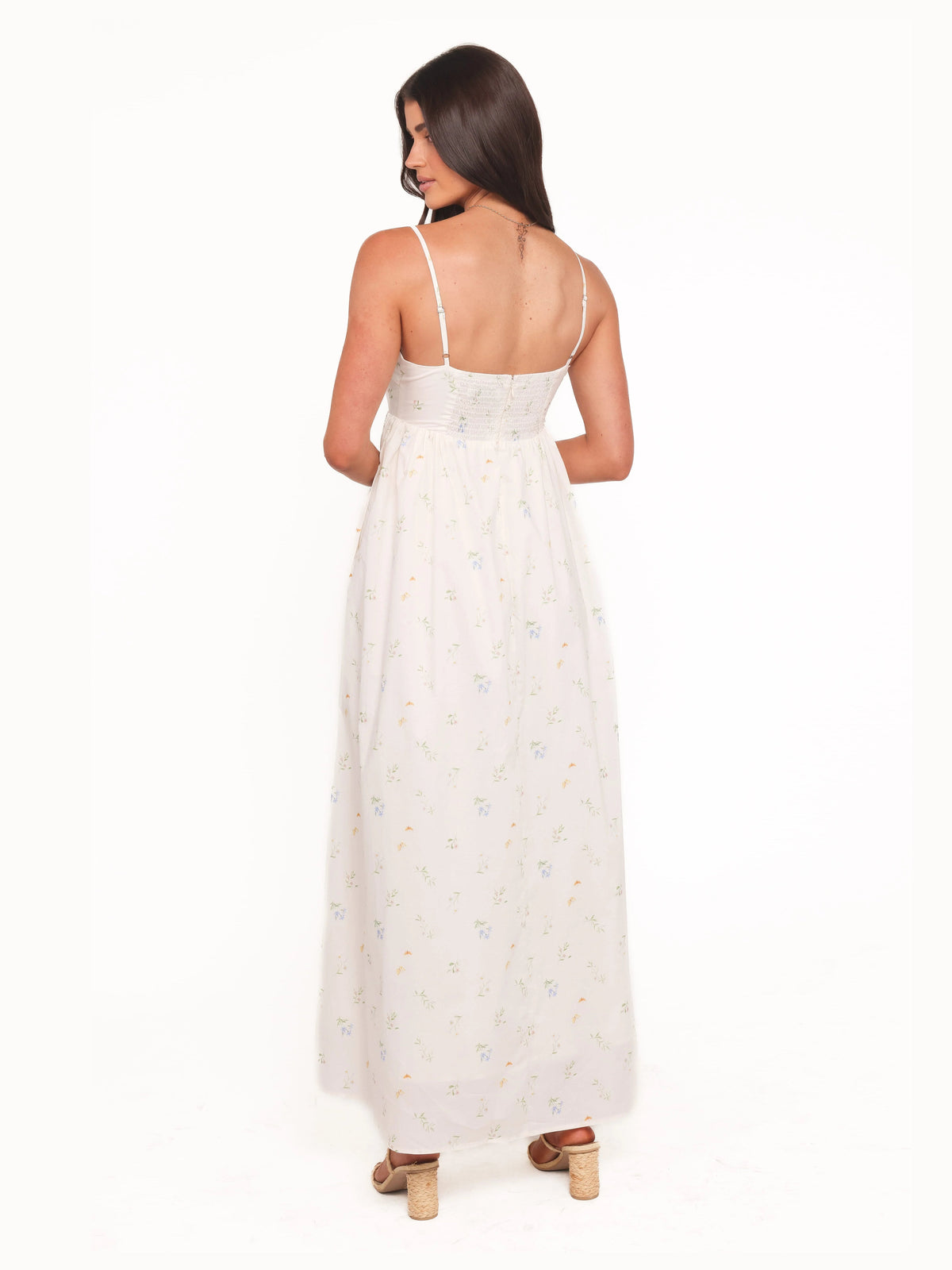 Purple formal dress with a-line shape