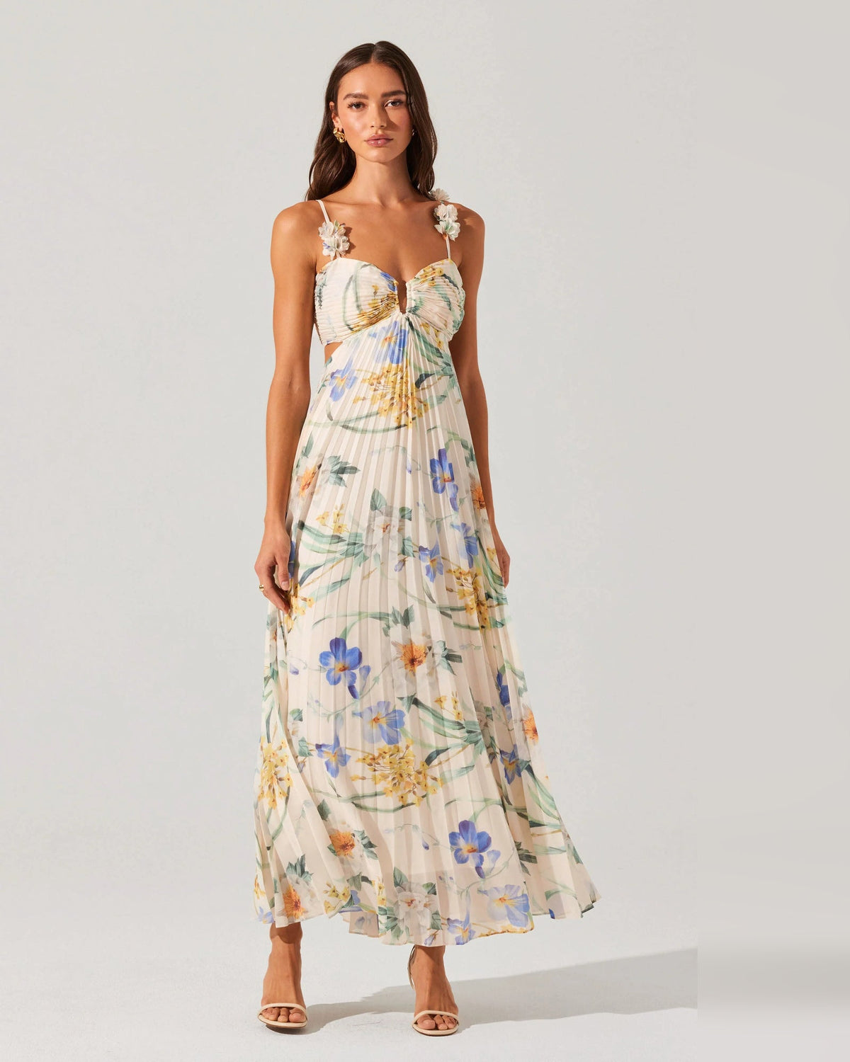 spaghetti strap a-line maxi formal dress - image 5