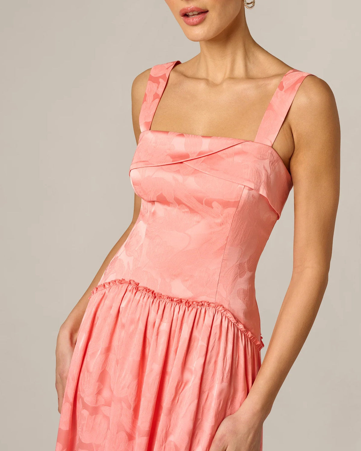 square neck a-line floor-length formal dress - image 6