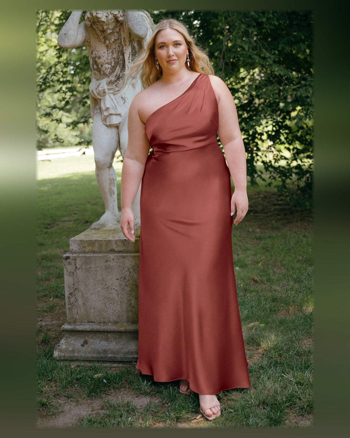 one shoulder a-line floor-length formal dress - image 6