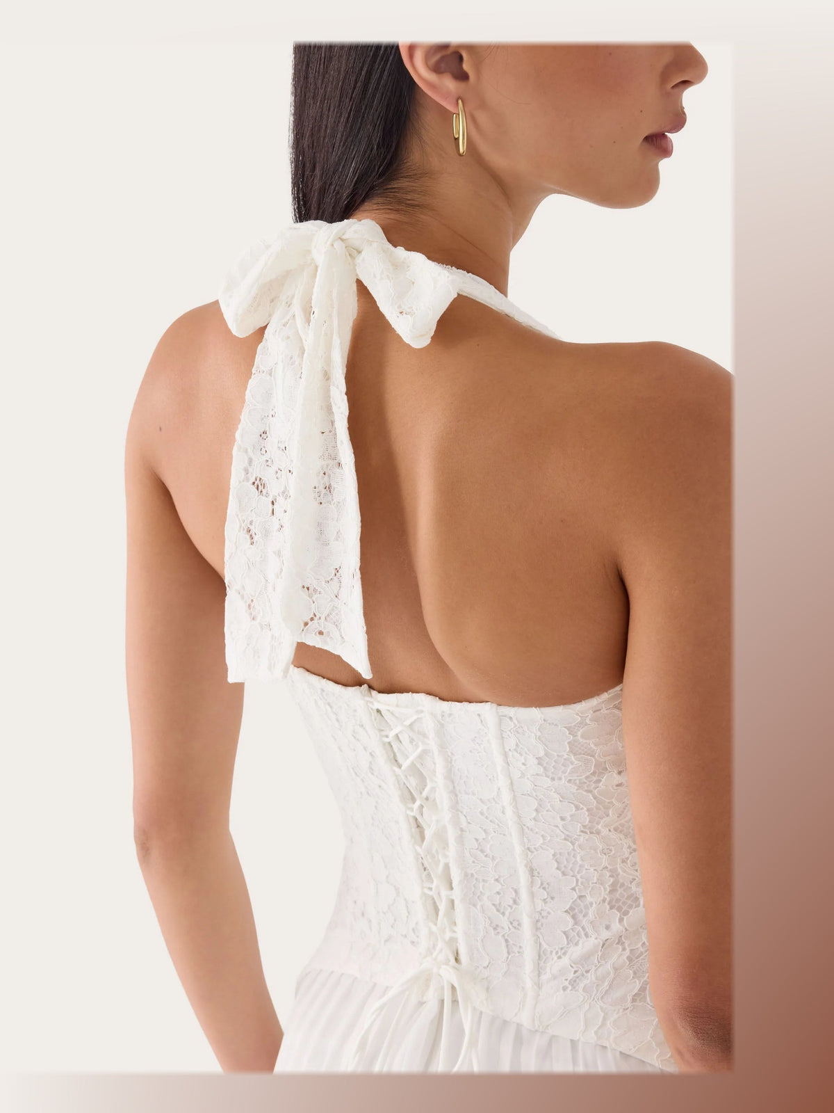 White formal dress with maxi formal style