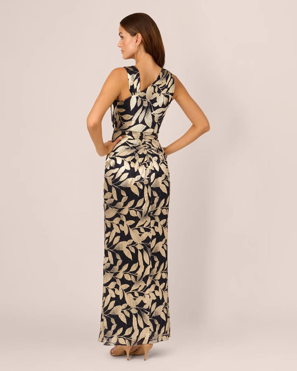 asymmetrical neck mermaid floor-length mother of the bride dress - image 6