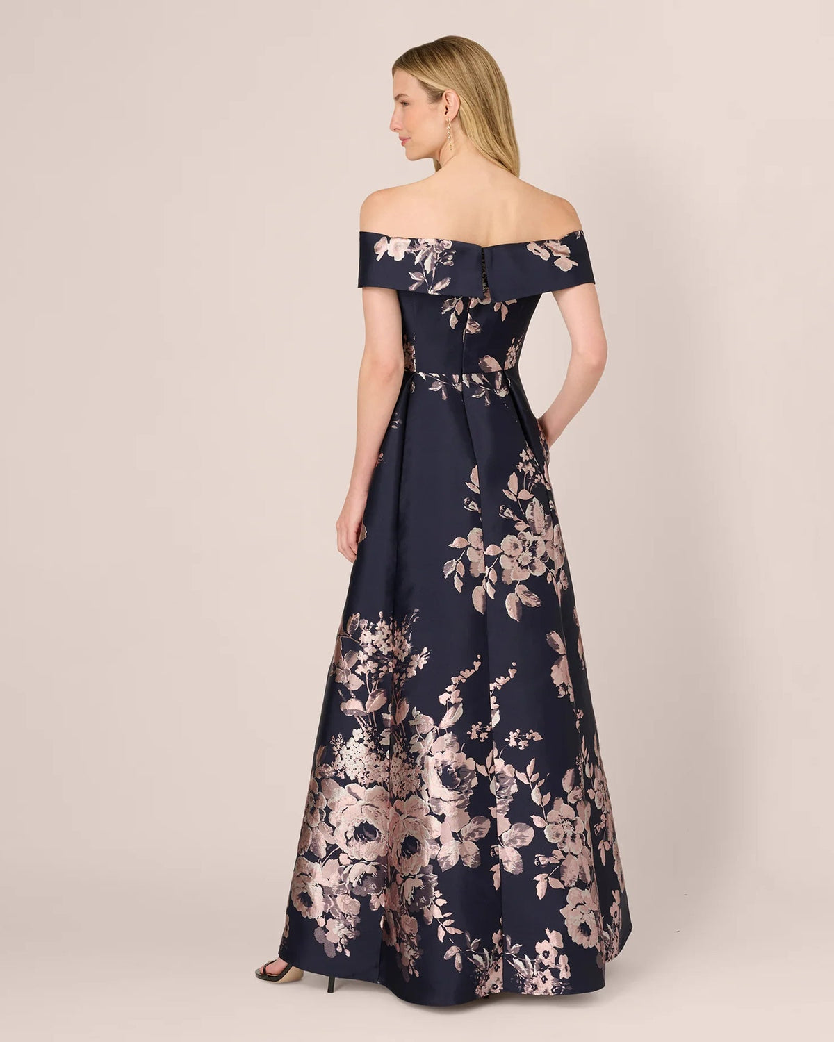 off-shoulder a-line maxi mother of the bride dress - image 6