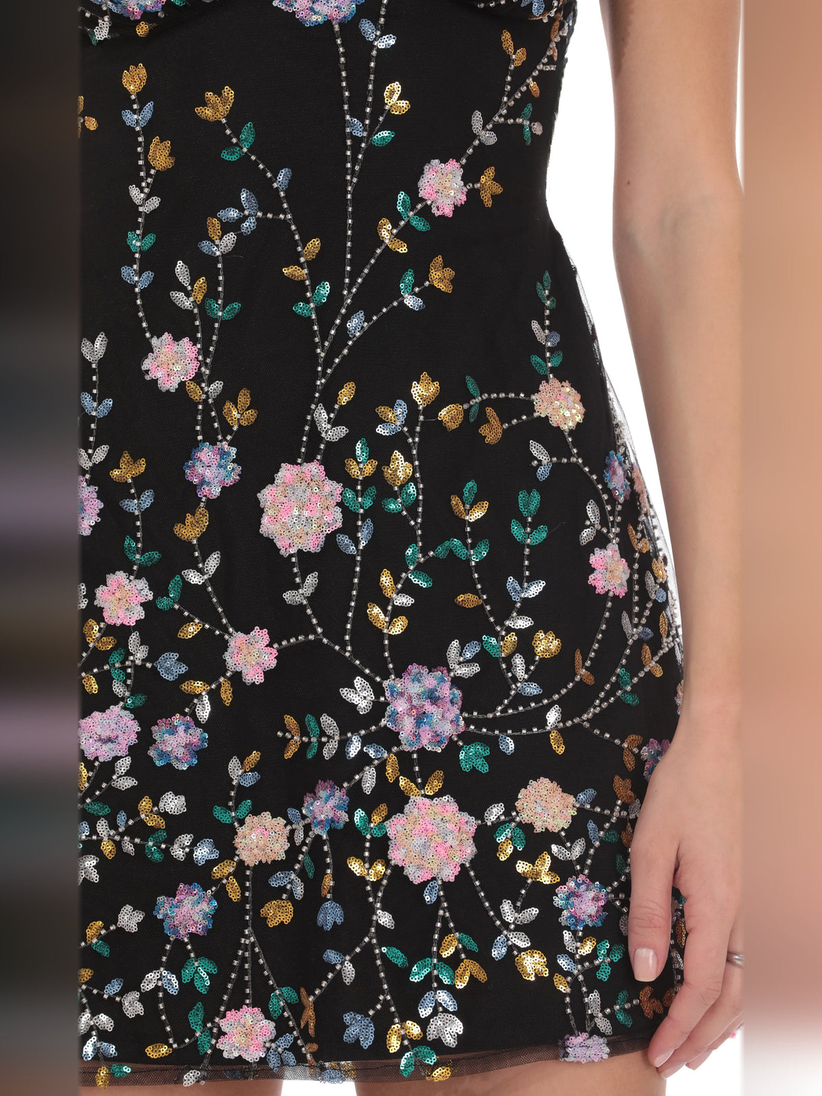 Black homecoming dress with mini formal style