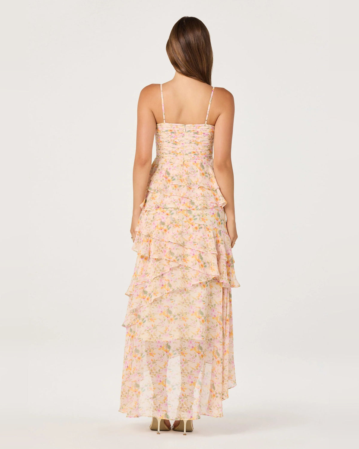 spaghetti strap a-line maxi homecoming dress - image 6