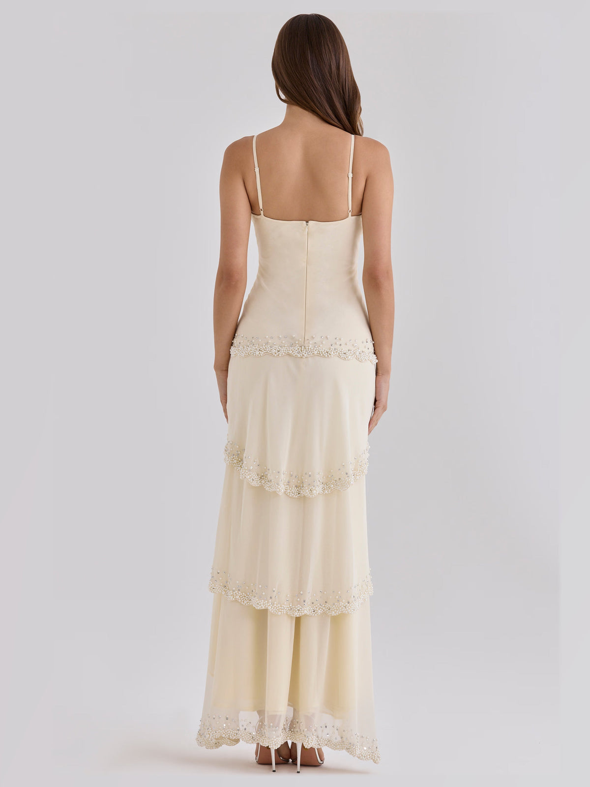 Vanilla formal dress with maxi formal style