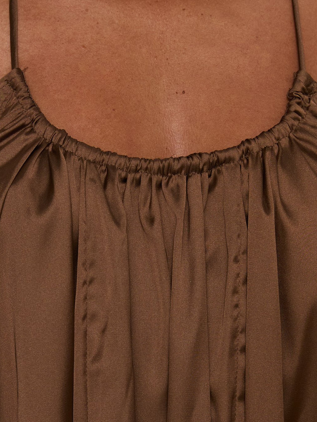 Chocolate formal dress with maxi formal style