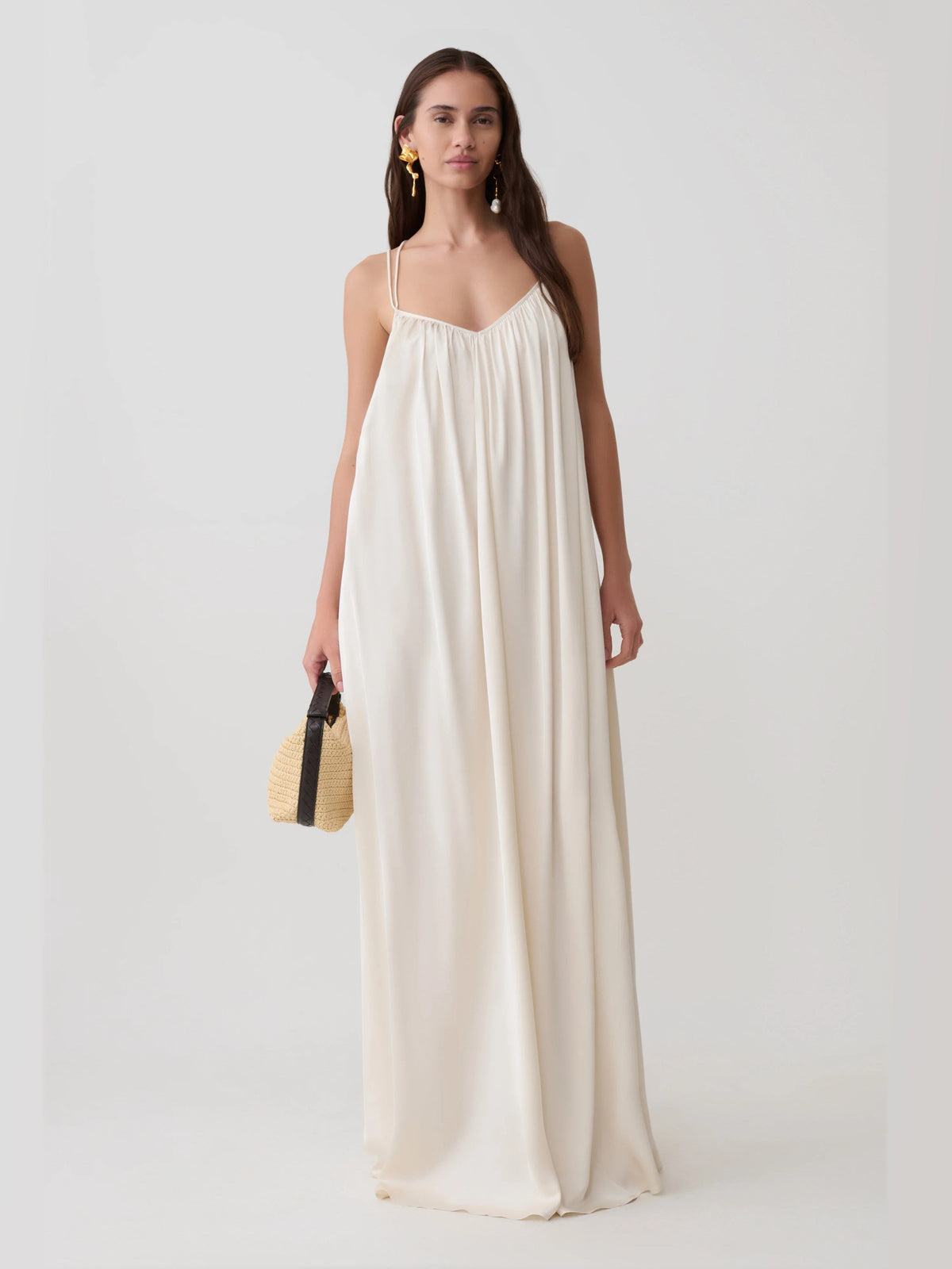 Buttercream formal dress with maxi formal style