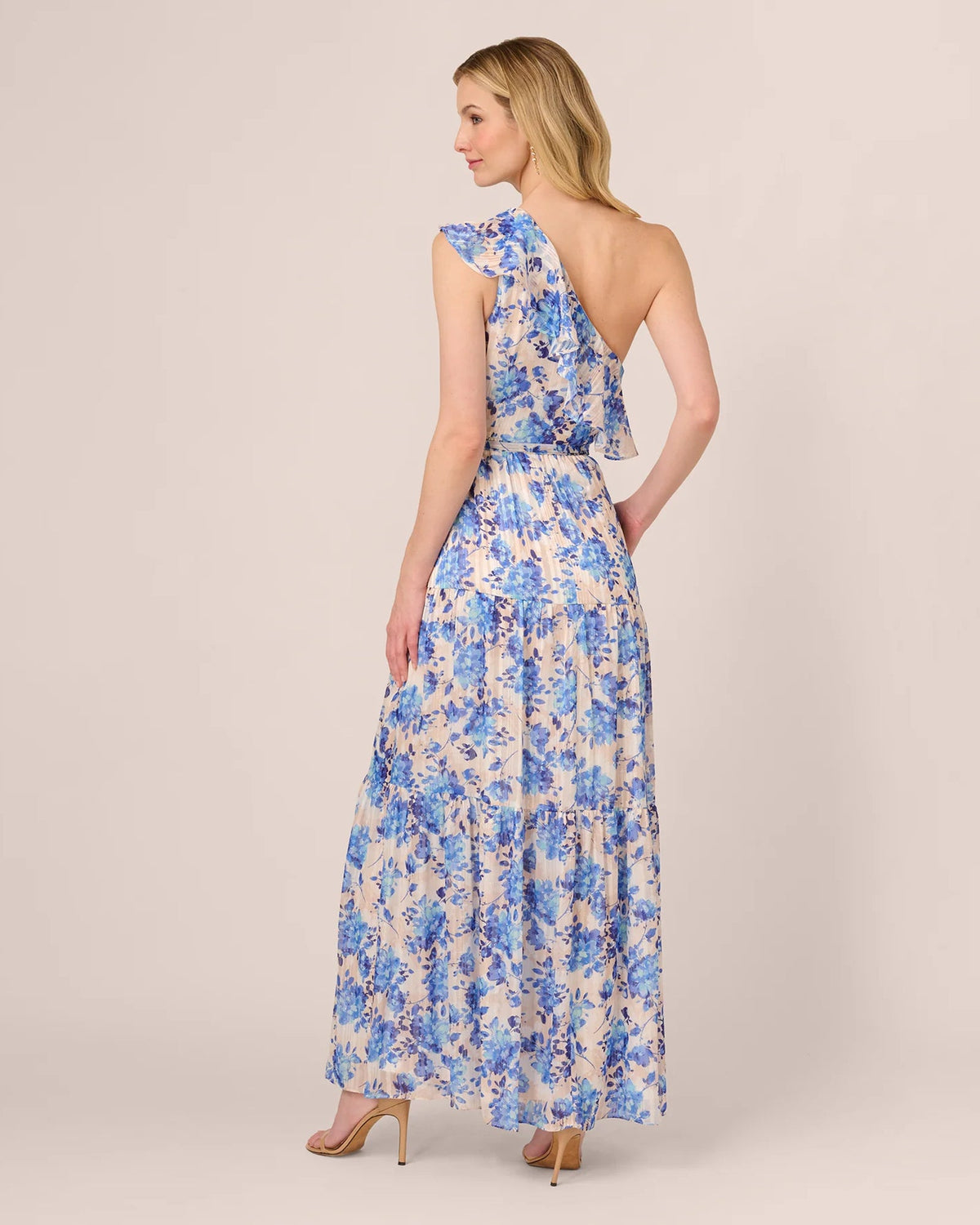 one-shoulder a-line maxi mother of the bride dress - image 6