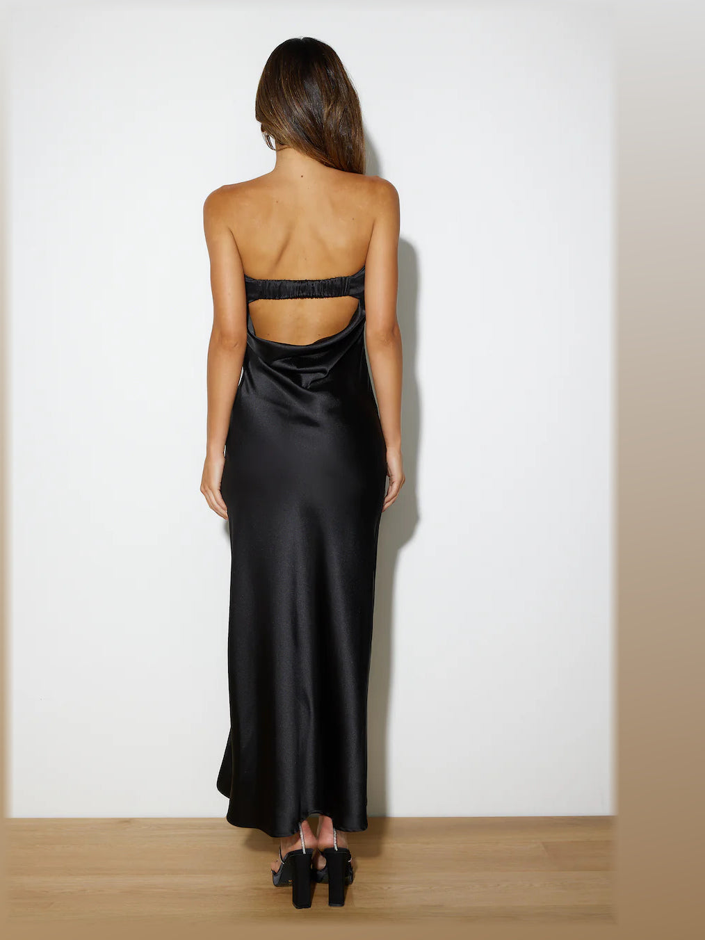 Black formal dress with maxi formal style