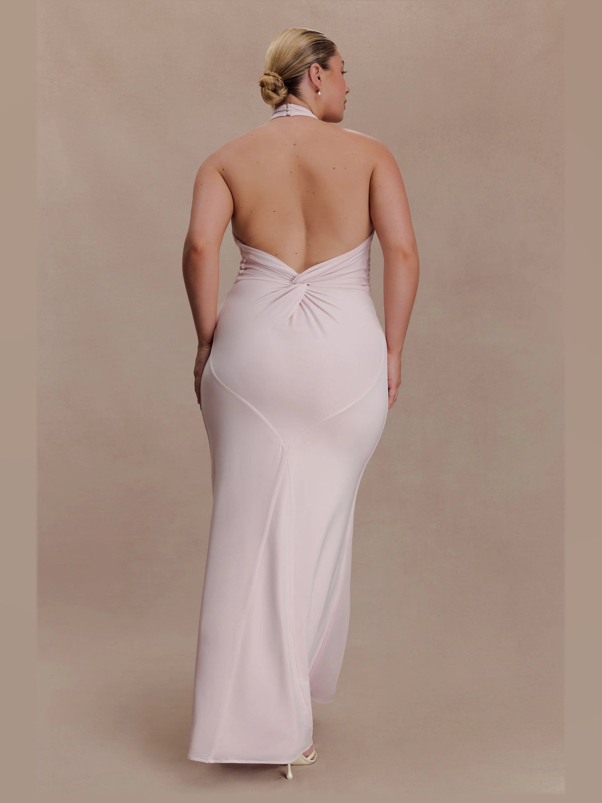 Pale Pink formal dress with maxi formal style