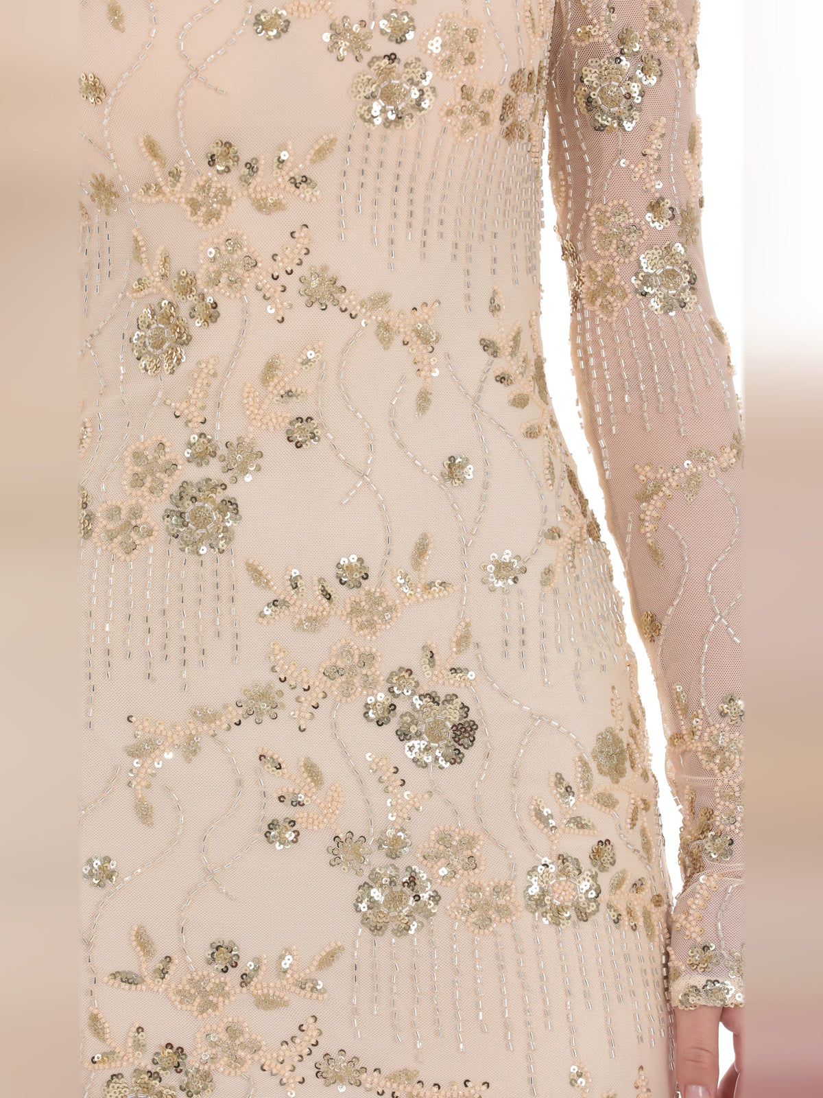 Champagne homecoming dress with mini formal style