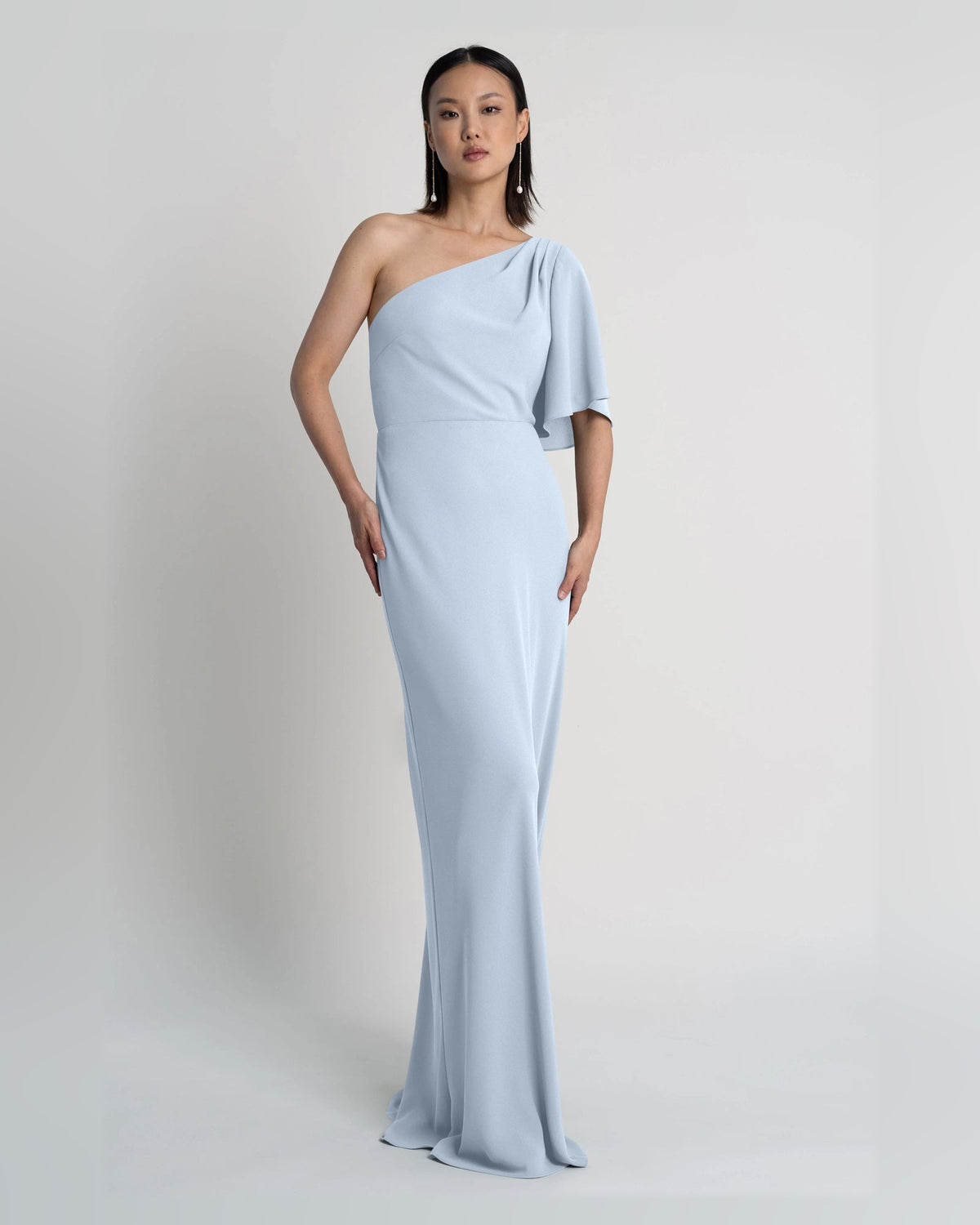 one shoulder a-line floor-length formal dress - image 7