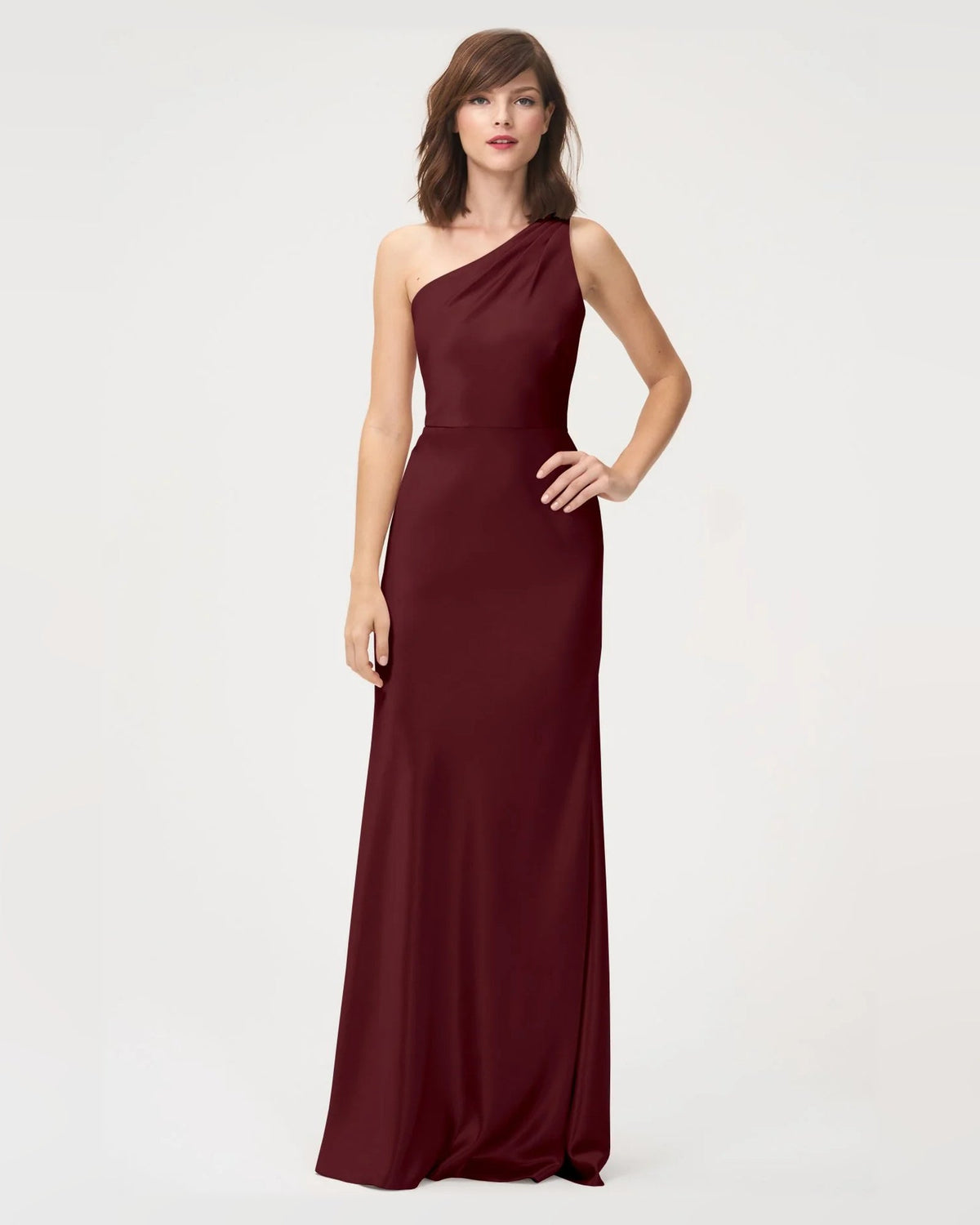 one shoulder a-line floor-length formal dress - image 7