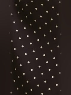 Dark brown fabric with scattered white polka dots pattern
