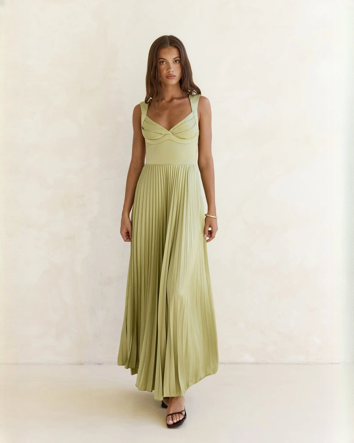 sleeveless chiffon a-line maxi bridesmaid dress - image 7