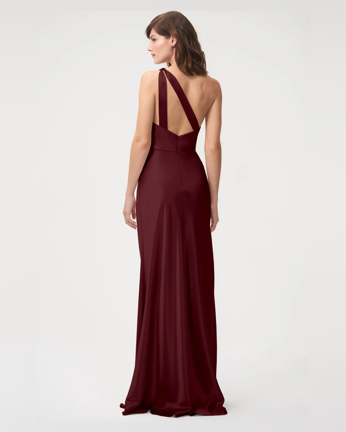 one shoulder a-line floor-length formal dress - image 8