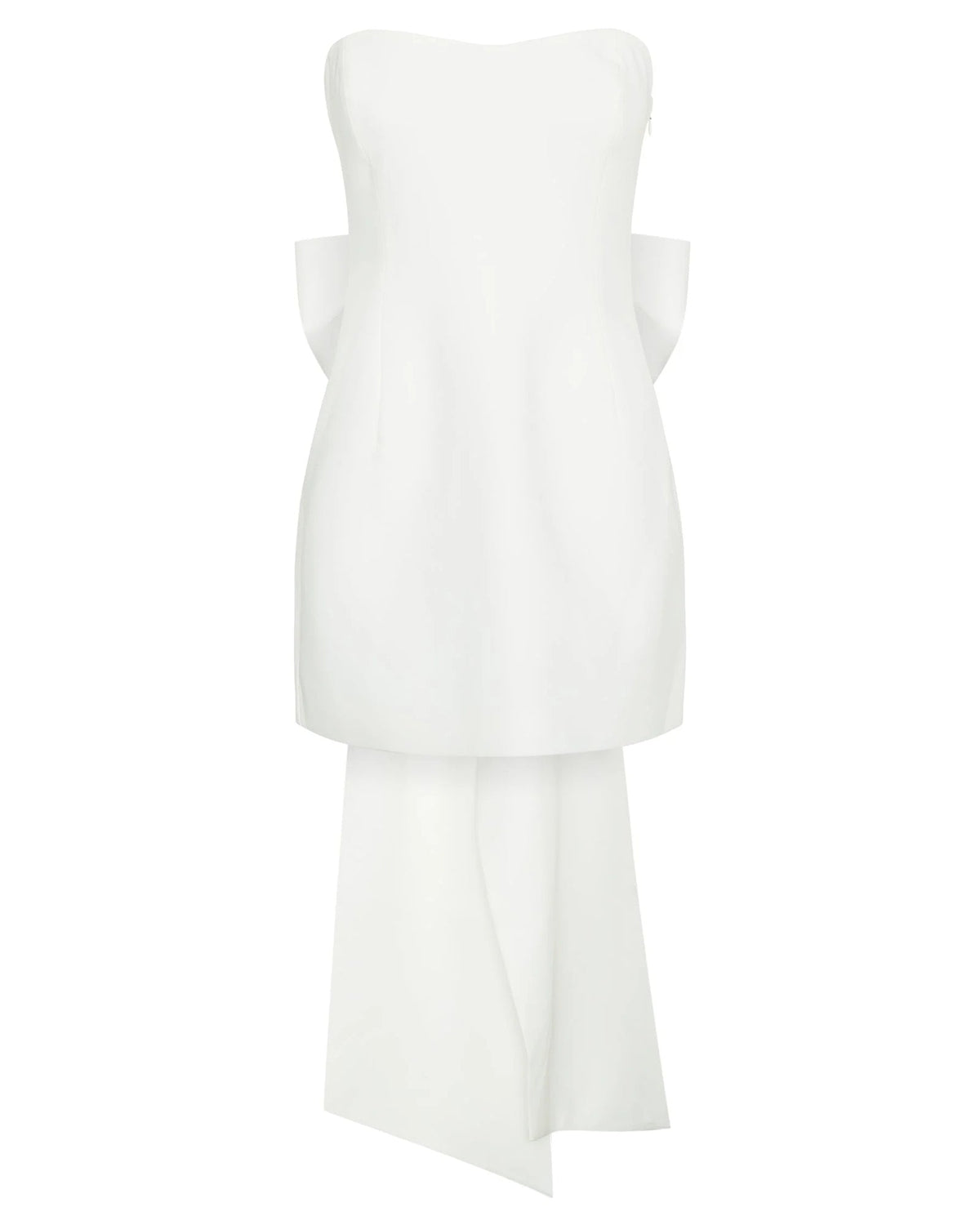 strapless sweetheart bow train homecoming dress - image 10