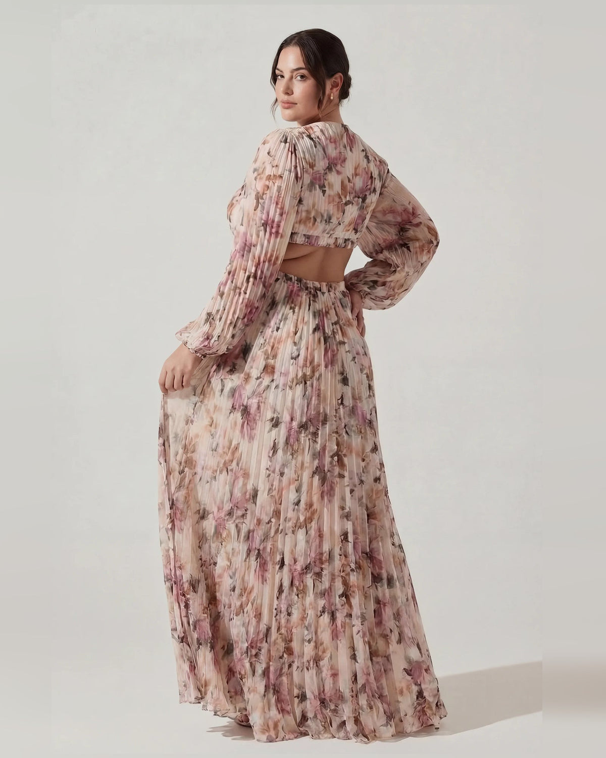 spaghetti strap a-line maxi formal dress - image 12