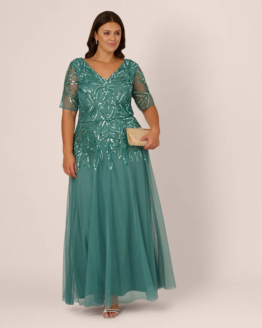 A-Line Maxi Mother of the Bride Dress for Church Wedding