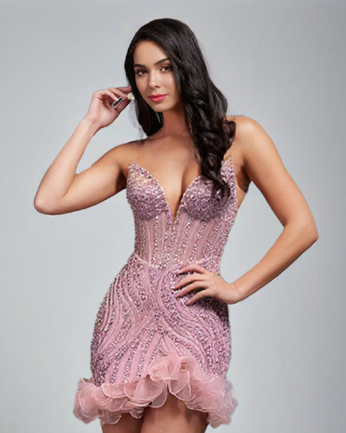 beaded illusion bodice homecoming dress
